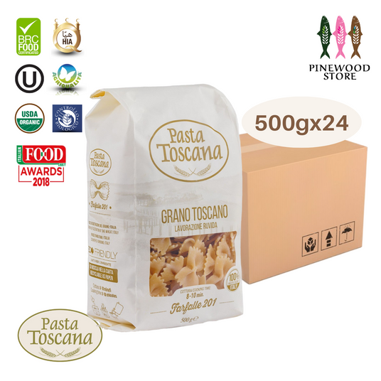Pasta Toscana - Premium Classic Pasta-Farfalle #201-Case (500G X 24)