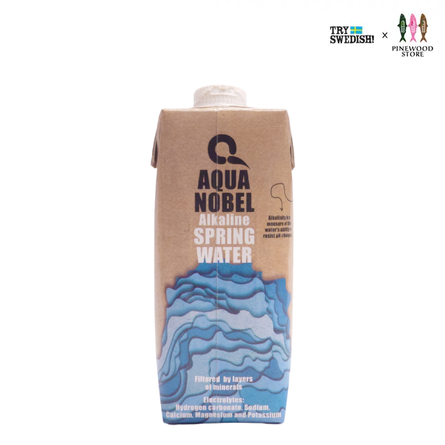 包裝水/紙包水/盒裝水 Water-in-box Aqua Nobel - Swedish Natural Alkaline Spring Water 500ml