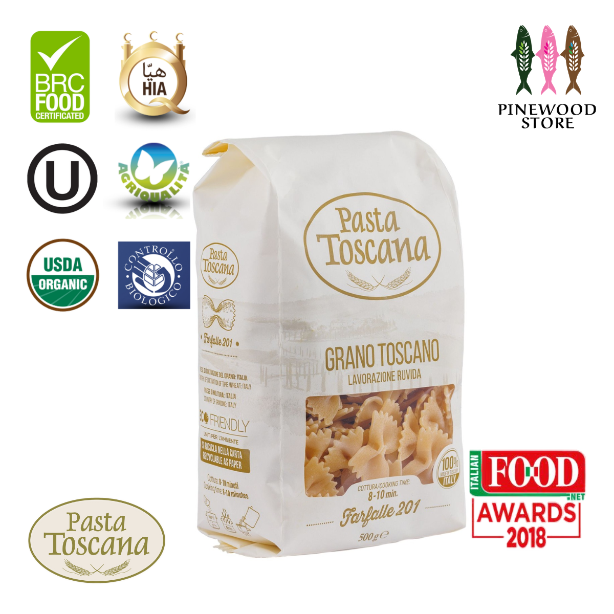 Pasta Toscana Premium Classic Pasta-Farfalle #201