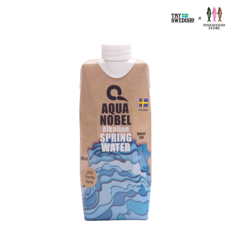 包裝水/紙包水/盒裝水 Water-in-box Aqua Nobel - Swedish Natural Alkaline Spring Water 500ml Case set 500ml x 24