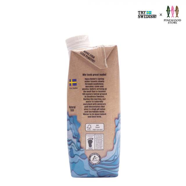 包裝水/紙包水/盒裝水 Water-in-box Aqua Nobel - Swedish Natural Alkaline Spring Water 500ml