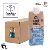 包裝水/紙包水/盒裝水 Water-in-box Aqua Nobel - Swedish Natural Alkaline Spring Water 500ml Case set 500ml x 12